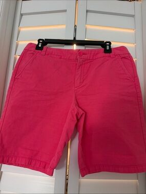 Women's Hot Pink Bermuda Shorts with Side Pockets
